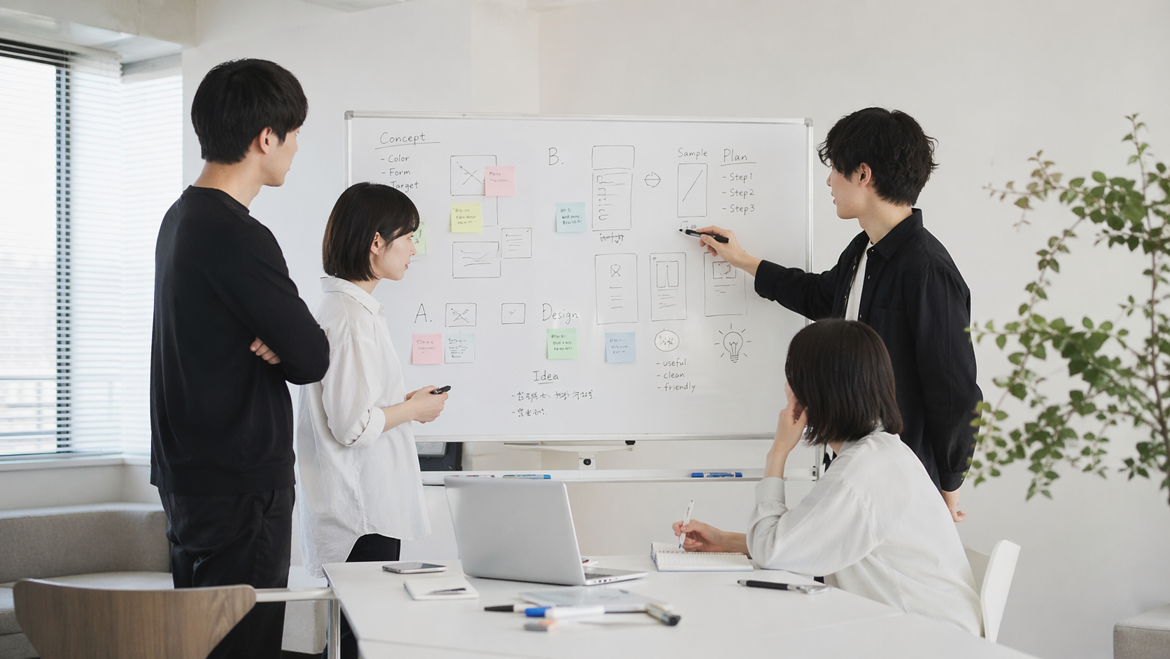 チームで運用設計を議論する様子